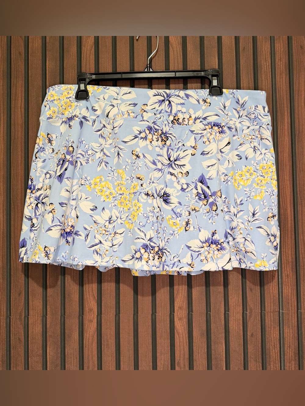 Laura Ashley Blue Floral Pleated Skort Women’s Size XL